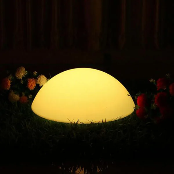 
12' plastic Waterproof LED garden Flat Ball 