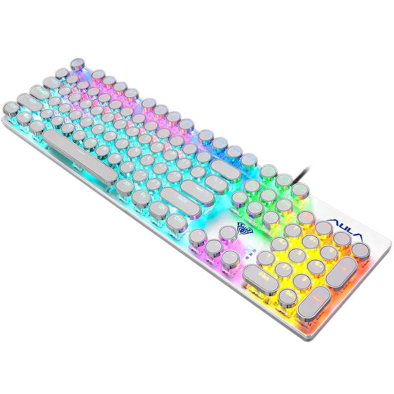 
AULA SI-2068 игровая клавиатура USB Проводная клавиатура со светодиодной подсветкой тихий эргономичный Механическая игровая клавиатура 
