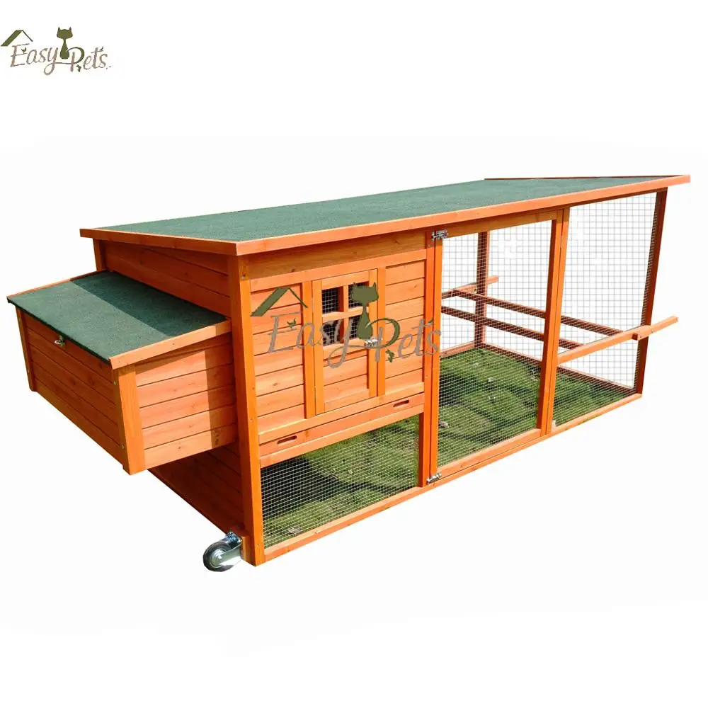 Outdoor mobile large egg Breeding chicken coop wooden hen broiler Prefab Poultry Farm house design