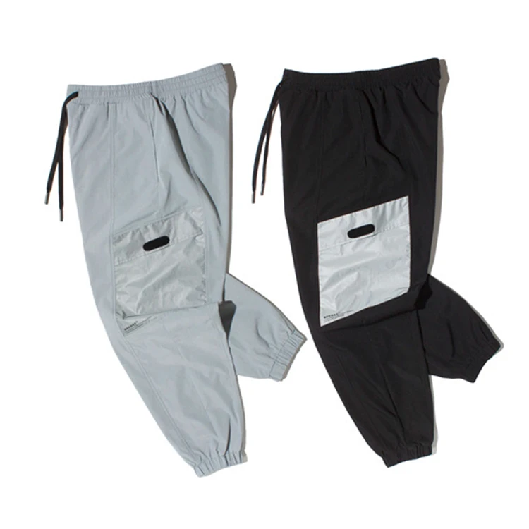 High Quality Mens Reflective Printing Pocket Jogger Pants