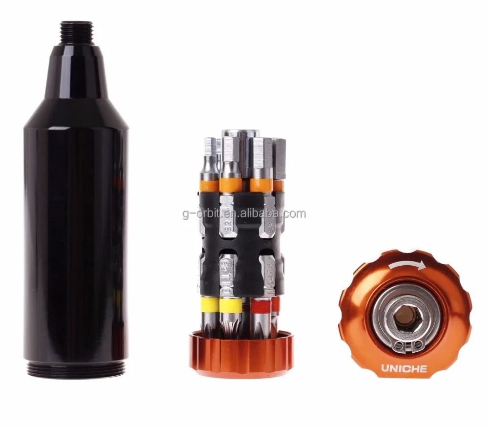 UNICHE Mini Stepless Portable Tools  Multi Function Repair Tool Ratchet Wrench Black