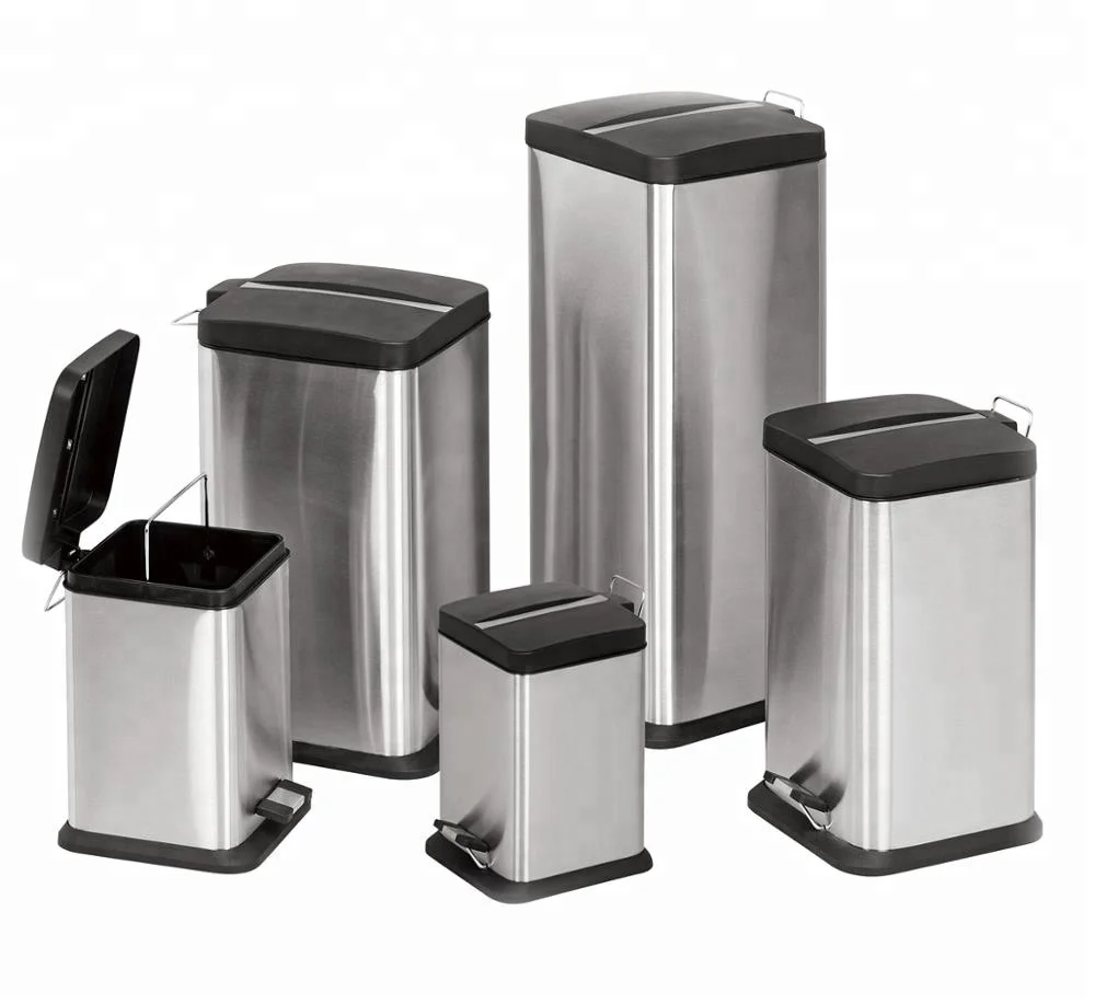 Foot pedal dustbin hospital medical waste bin S.S Peal Bin with plastic cover 20L(AWB107)