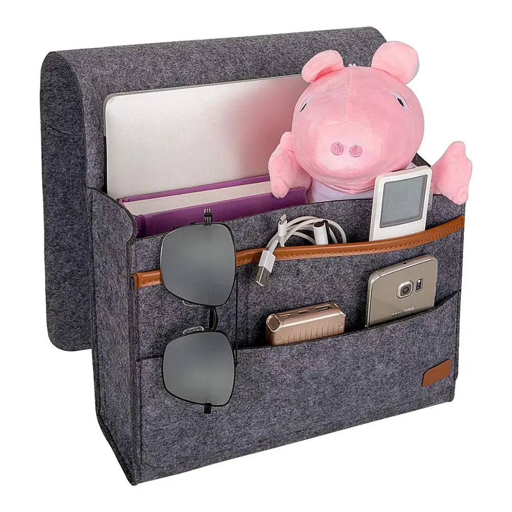 Home Sofa Desk Bedside Caddy Storage Organizer Felt Magazine Holder