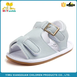 High quality hook&loop design leather babY boy sandals 2017