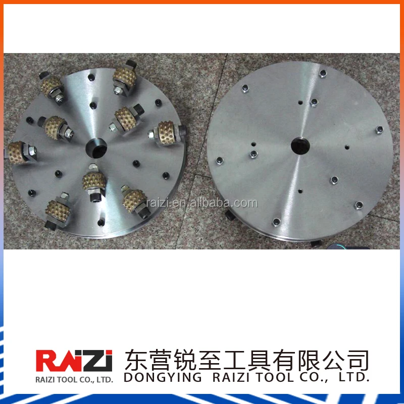 RAIZI coating removal and aggregate exposed 6 head/rollers rotary bush hammer for concrete