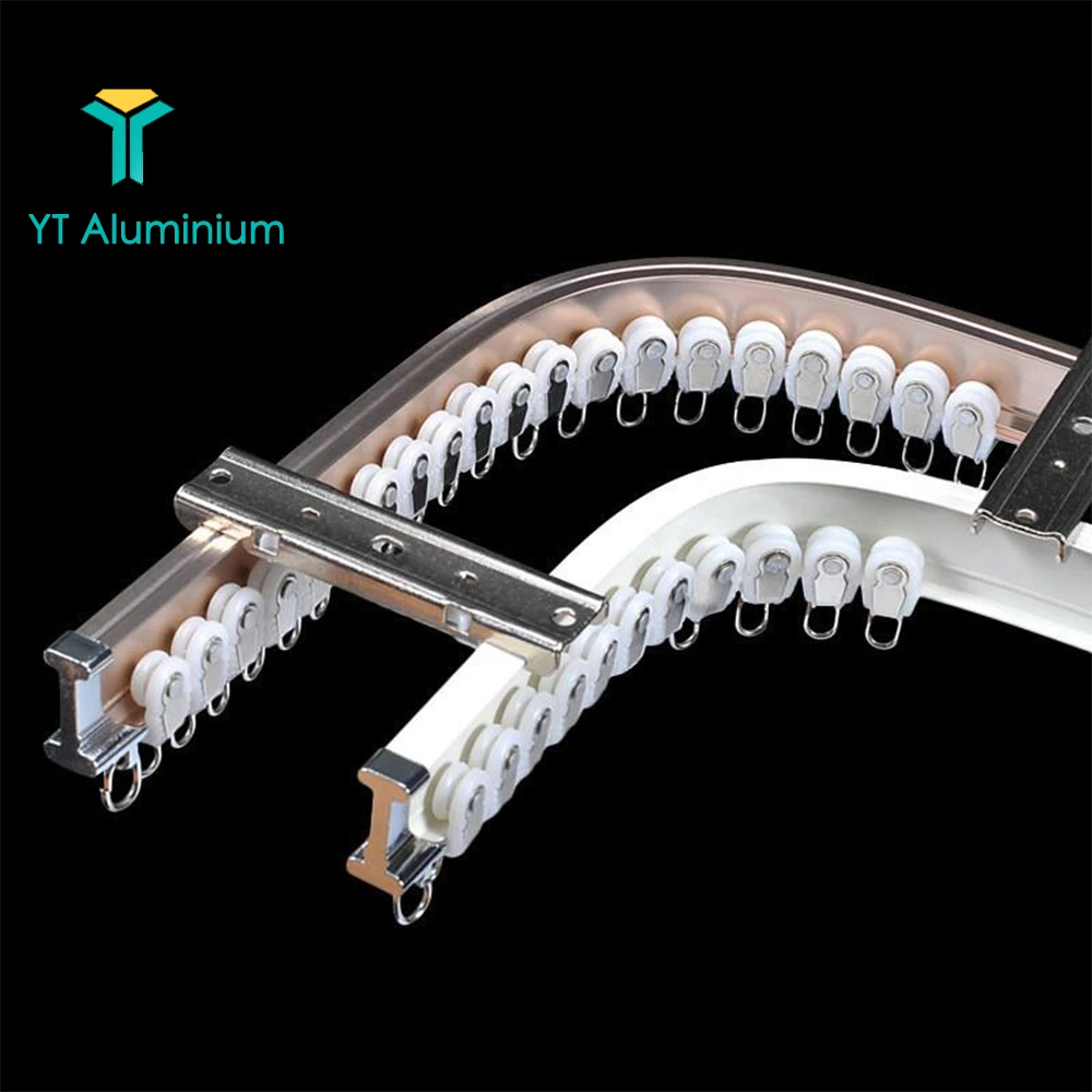 6m Aluminium Bendable Curtain Track Privacy Curtain Rail Track For Hospital Or Hotel