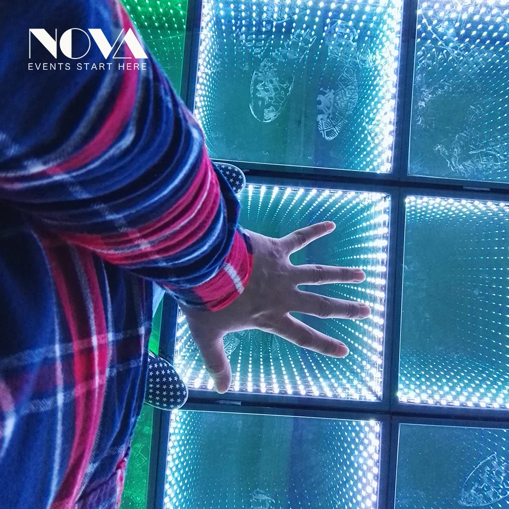 NOVA New Products Led 3d Optical Illusions Led Mirror Led Dance Floor/dance Floor