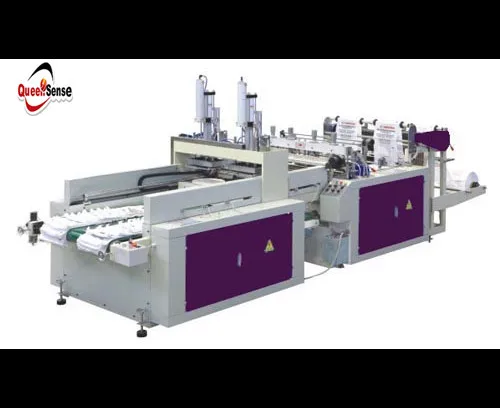 двойными линиями пластиковый мешок делая машину с перфорацией