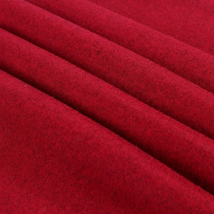 
Polyester imitated cashmere brushed hacci stretch knit fabric for garment 