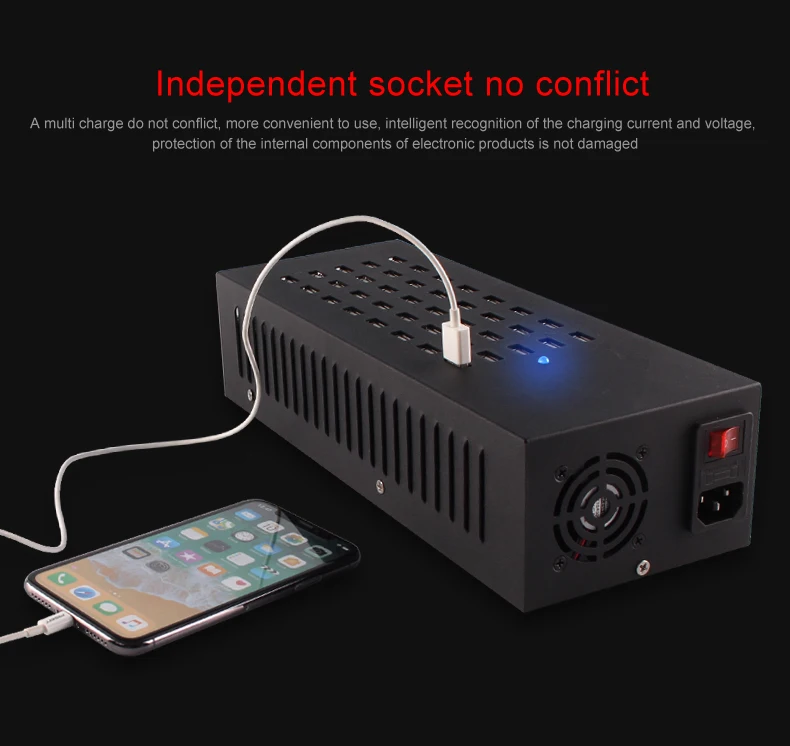 Супер высокое качество 20 30 40 портов USB зарядное устройство с дистанционным управлением Быстрая зарядка подать заявку для ресторана торгового центра отеля