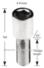 6 очков M12X1.50 нить 51 мм Tall тюнер наконечник болт цветной Луг Болт руль замок