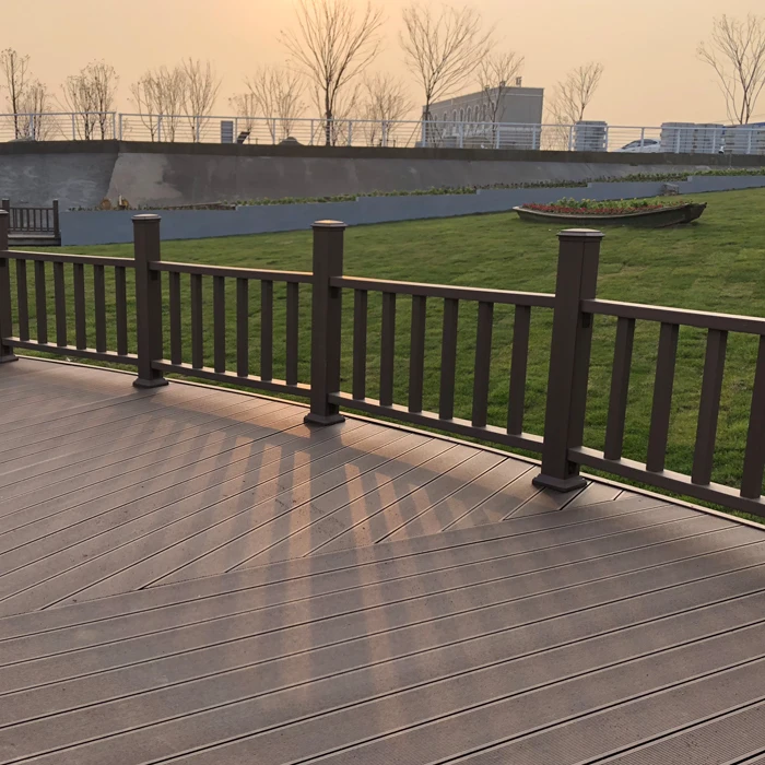 Outdoor home and garden patio easy installation customized size composite wood wpc railing