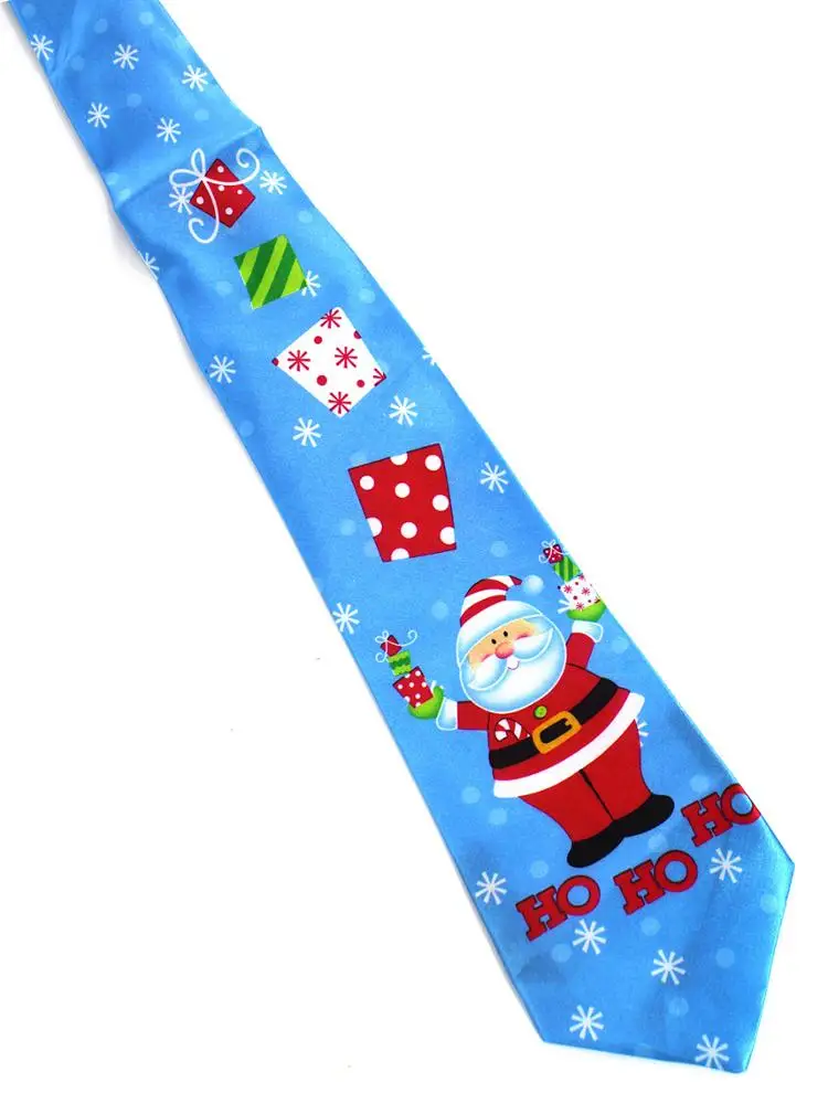 Wholesale new new year party fashion custom snowman style christmas neckties ties tie