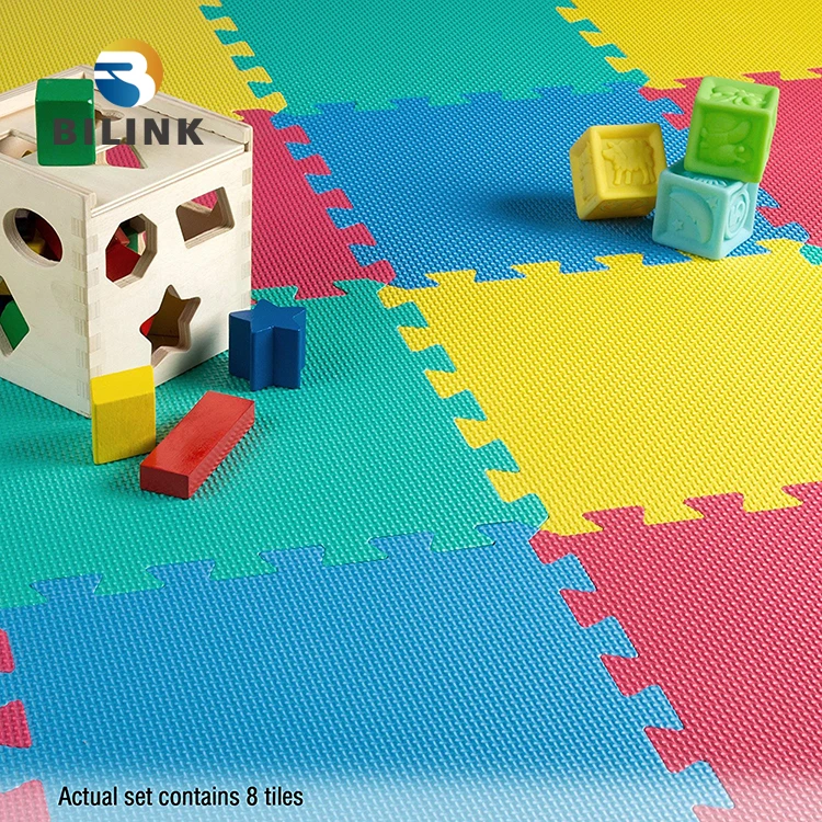 Bilink 60x60cm Non-slip Soft Waterproof Non-toxic interlocking EVA foam floor mat for kids play
