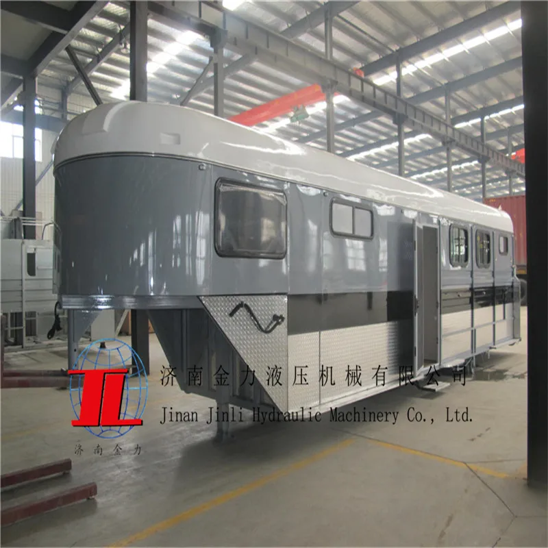 popular horse trailer with human room customized gooseneck trailer