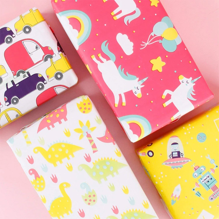 
Chinese Factory Printed Wrapping Paper Roll For Gift Packaging 