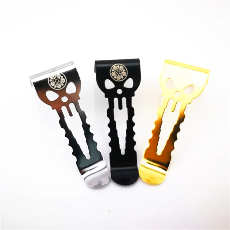 L shaped stainless steel vape clips vape box mod hanging hook on the belt