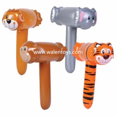 Inflatable Zoo Animal hammer,cute kids toys ,inflatable hammer promotional toys