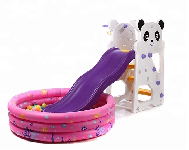 5 In 1 Basket Stand And Football Goal  And Slide  Swing Combination Plastic  Indoor  Baby Swing