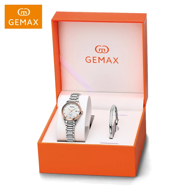 Custom diamond women watch and bracelet sets gift set watches with bracelet