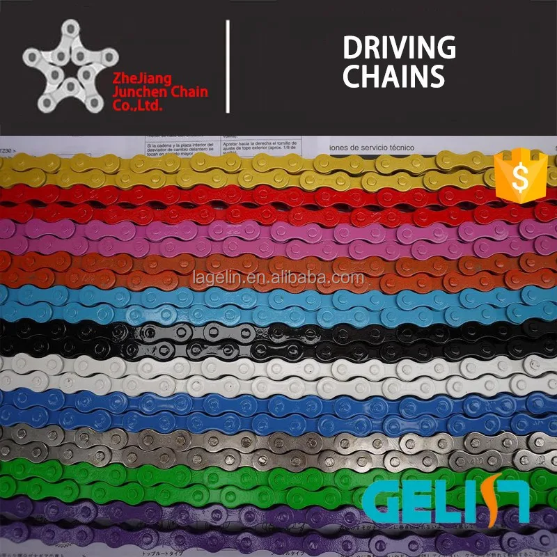 Цветная стандартная велосипедная цепь из нержавеющей стали