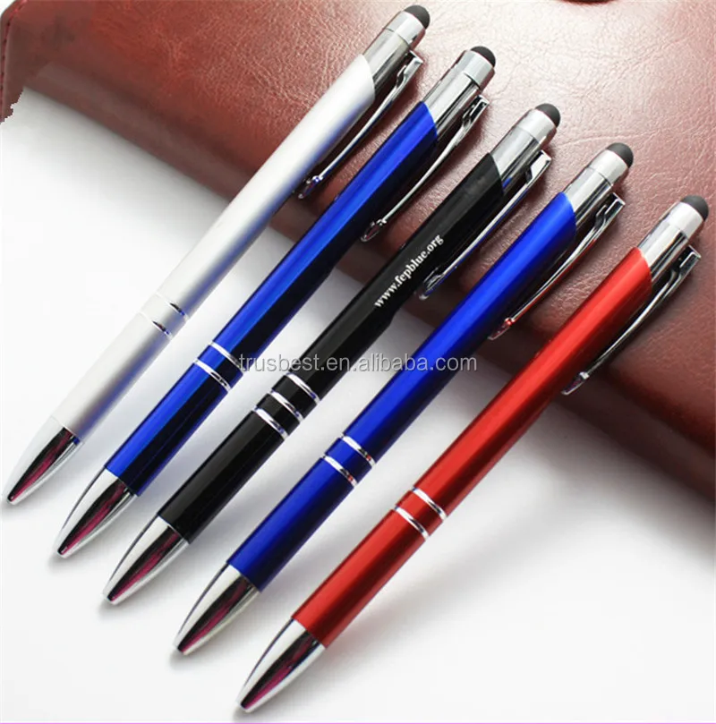 stylus writing pen for iphone ipad touch , metal promotional ballpoint pen
