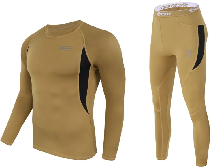 Темно-синее Новое мужское зимнее термобелье с флисовой подкладкой