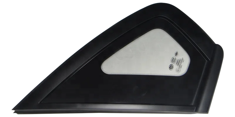 Black triangular window for car