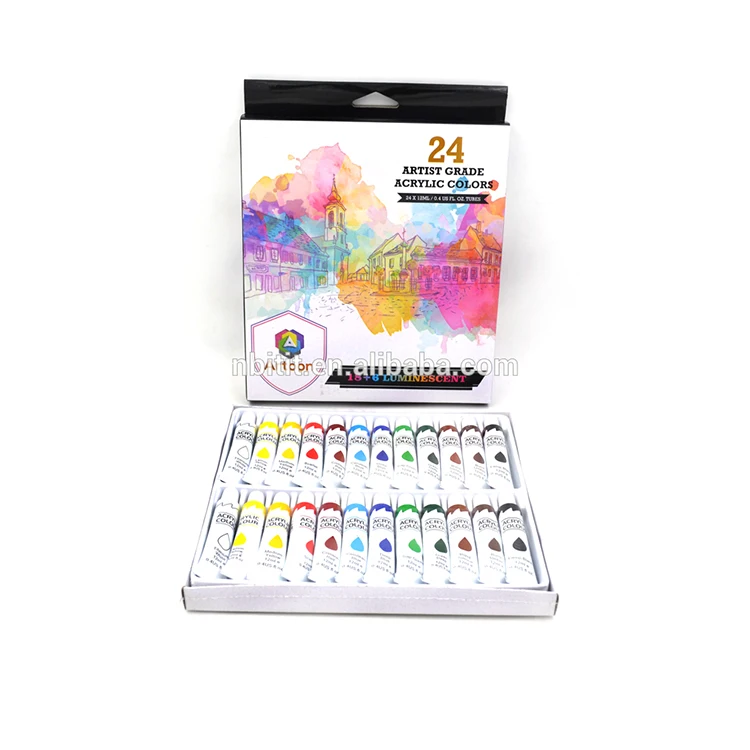Art Supplier Wholesale Non-toxic Acrylic Paint With Brush Set For Kids
