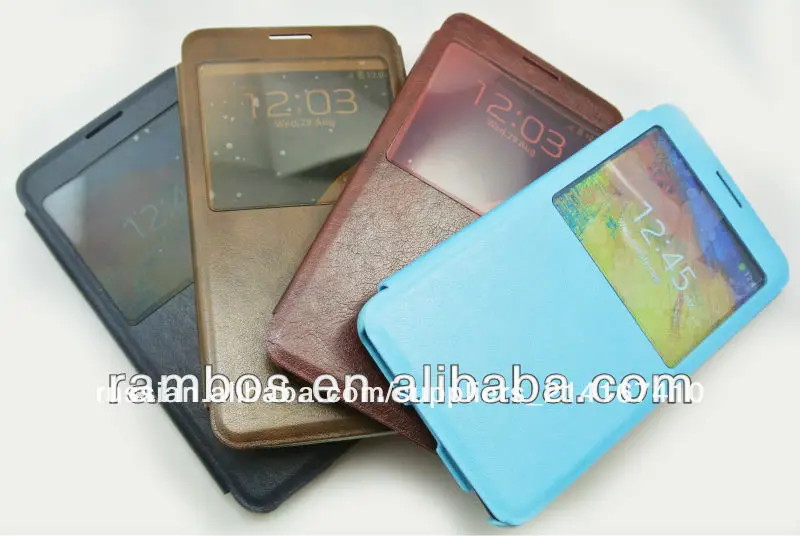 бумажник окна фолио случай s просмотра кожа flip чехол для samsung галактики n9000 примечание 3