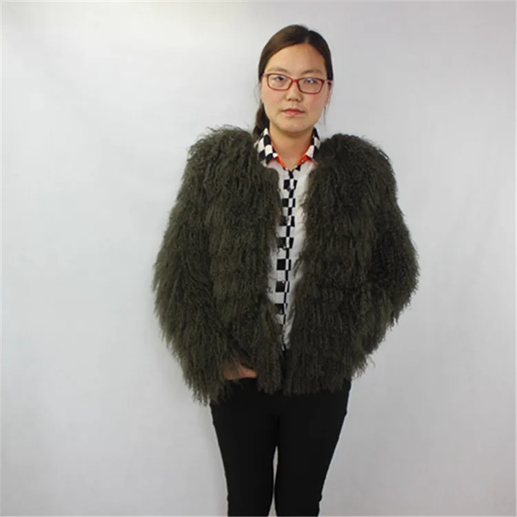
Real Sheep fur coat Mongolian Tibetan Lamb Fur Coat 