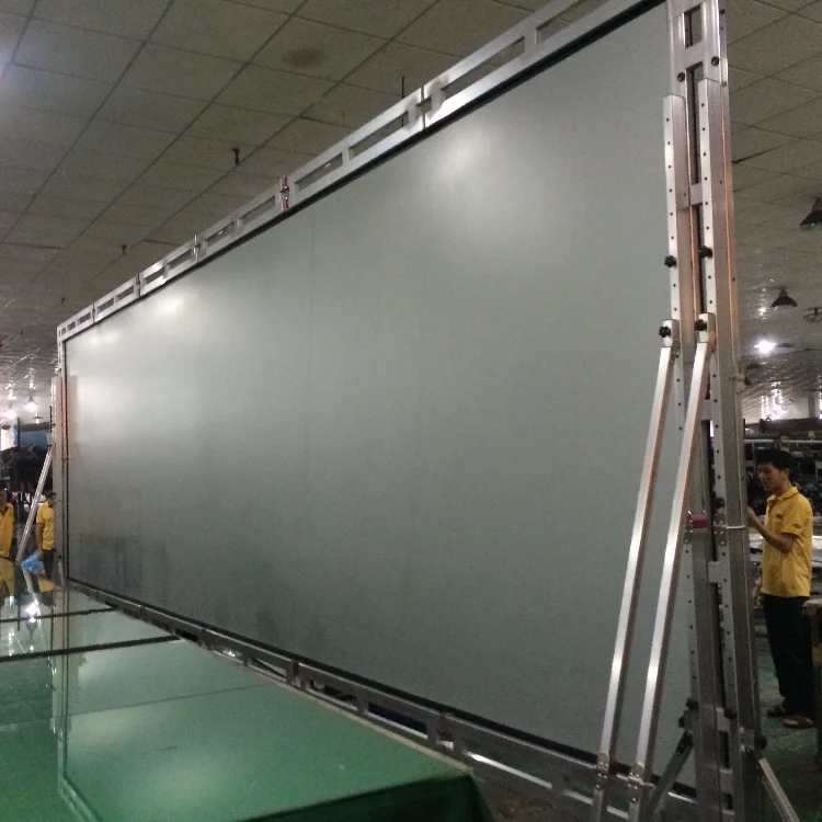 400 inch fast fold projection screen with front and rear fabric