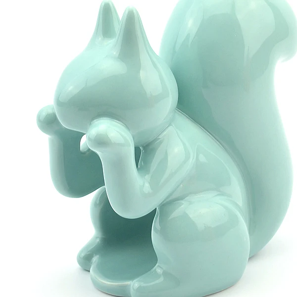 
Manufacturer Wholesale Ceramic Cute Animal Squirrel Shape Bath Soap Dispensers 