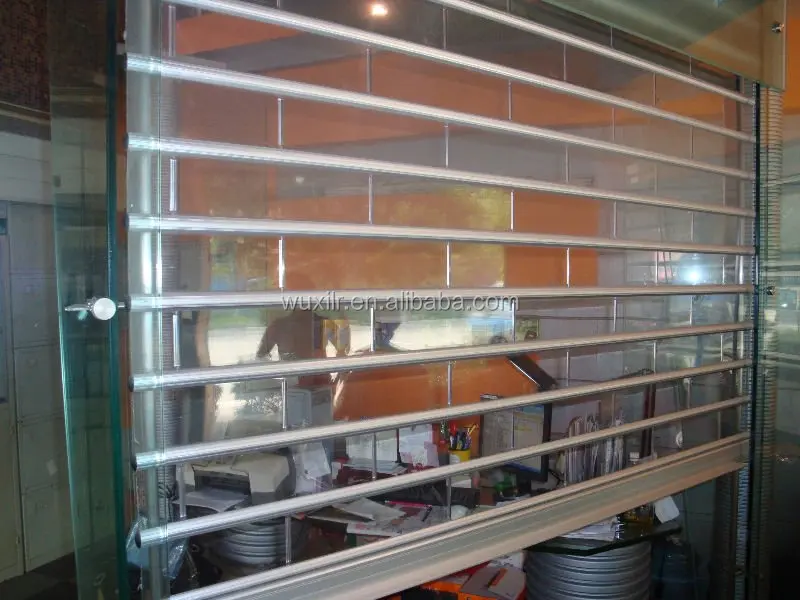 Polycarbonate PC rolling door PC roll up market full view rolling door