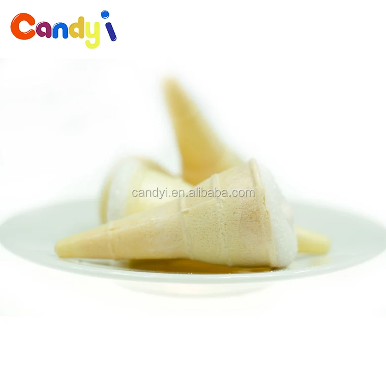 Multi-colored Ice cream shaped fruit jam fillings confectionery marshmallow candy