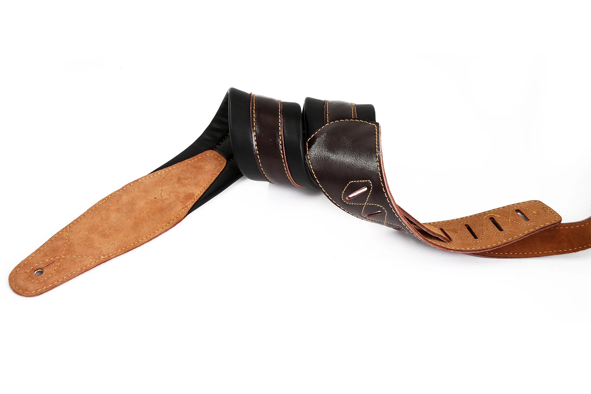 factory wholesale custom high quality bass guitar strap leather
