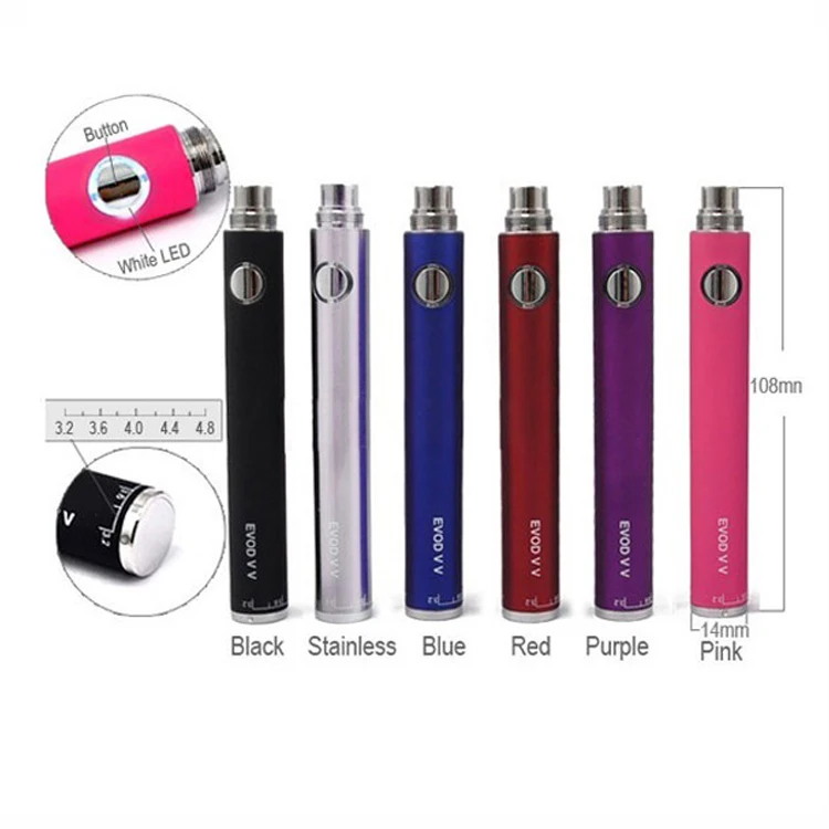 
EVOD twist variable voltage battery 3.2 - 4.8V vv evod twist battery fit EVOD BCC MT3 CE4 CE5 ego atomizers 