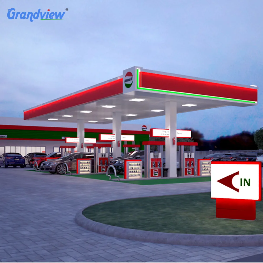 petrol filling station electronic led price board illuminating pylon signboard