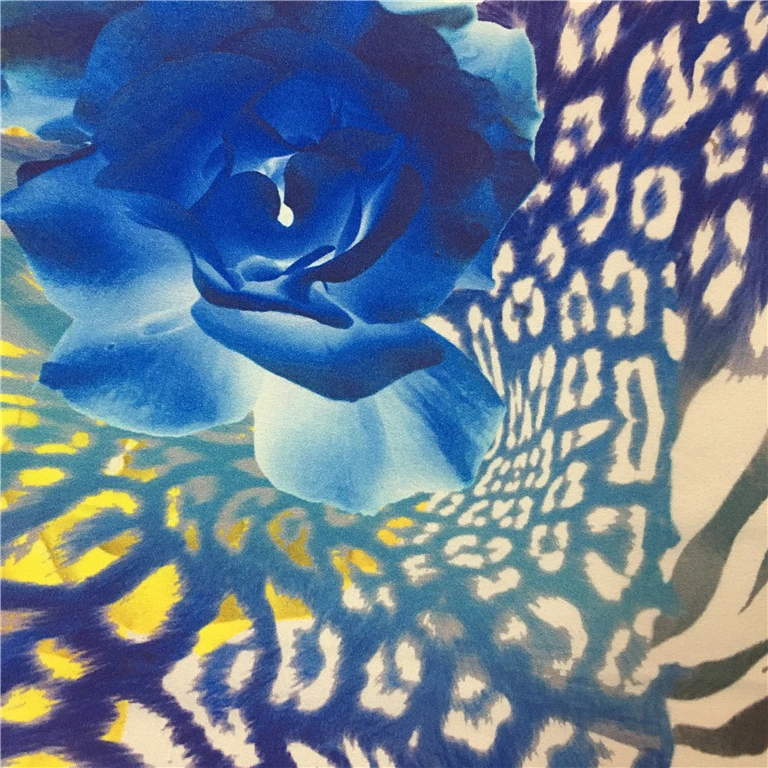 Wholesale high quality competitive price custom digital printing moroccan silk clothes fabric