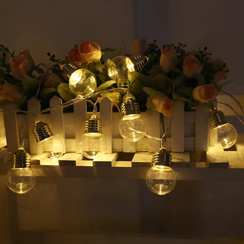 Battery powered Led edison bulbs copper wire string light for festival decoration