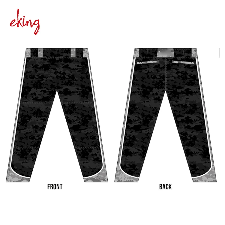 Sportswear Men Reflective Wholesale Baseball Pants with embroidery