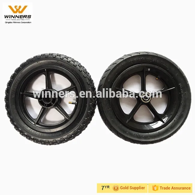 12 1/2in. X 2 1/4in. Tires with 5-spoke plastic wheel