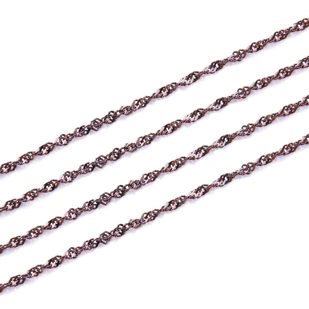 wholesale jewelry stainless steel singapore chain necklace for jewelry making