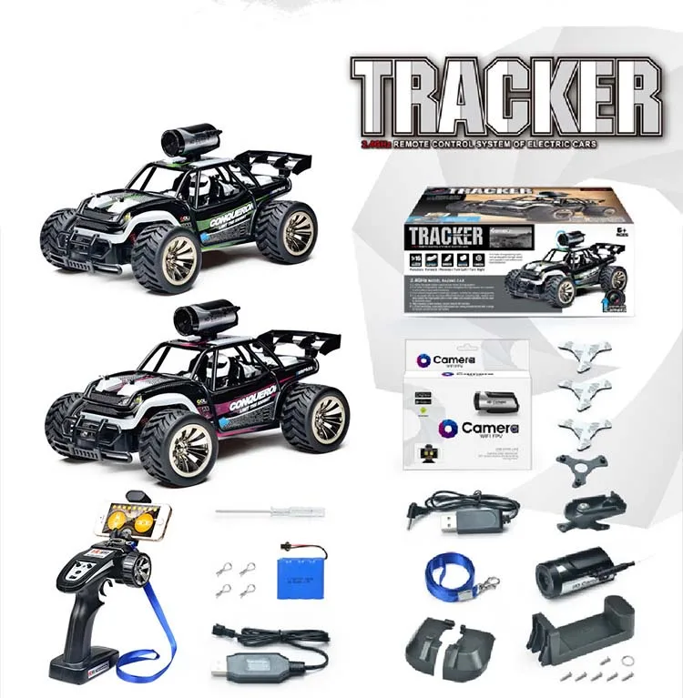 2018 New WIFI FPV Racing Video Car 1:16 Scale 2.4G High Speed Remote Control RC Car BG1516 With 720P Camera Buggy Off Road Car