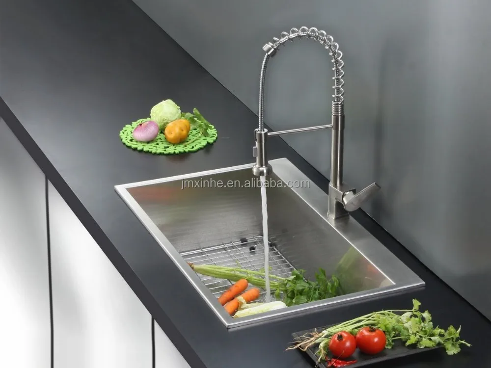 Handmade stainless steel single bowl kitchen sink