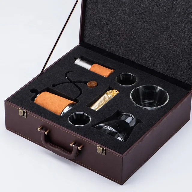 Diguo 500ml Stainless Steel Orange Color Pour Over Coffee Tea Cold Brew Gift Set For 1 - 4 Cups