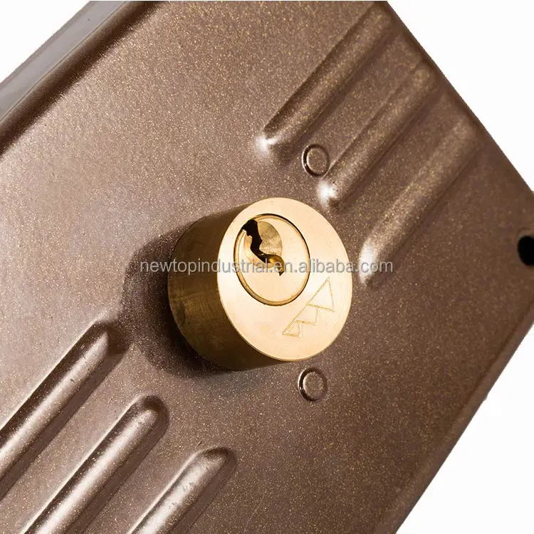 High quality steel and brass lever cabinet handle rim door lock