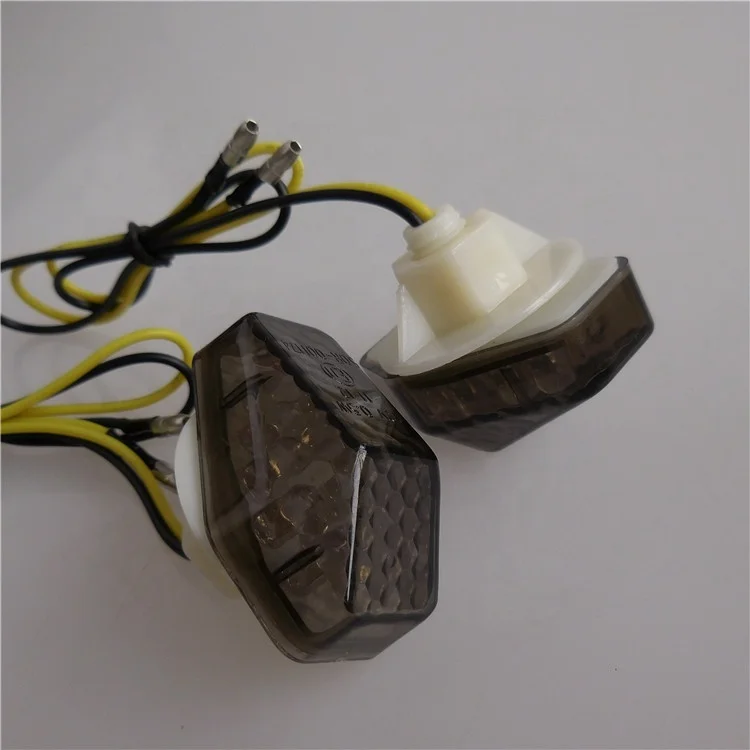 E-mark motorcycle lighting system hot selling LED flashing indicator lamp smoke turn signal light for electric scooter