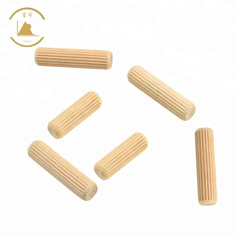 Hot Sale China Factory Threaded Wooden Dowel Birch Wooden Dowel Pins Can Be Customized