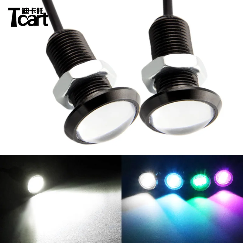Tcart Automotive LED decorative light 12v 3w waterproof Slim eagle eye for car daytime running lights LED Tail Lamp  DRL